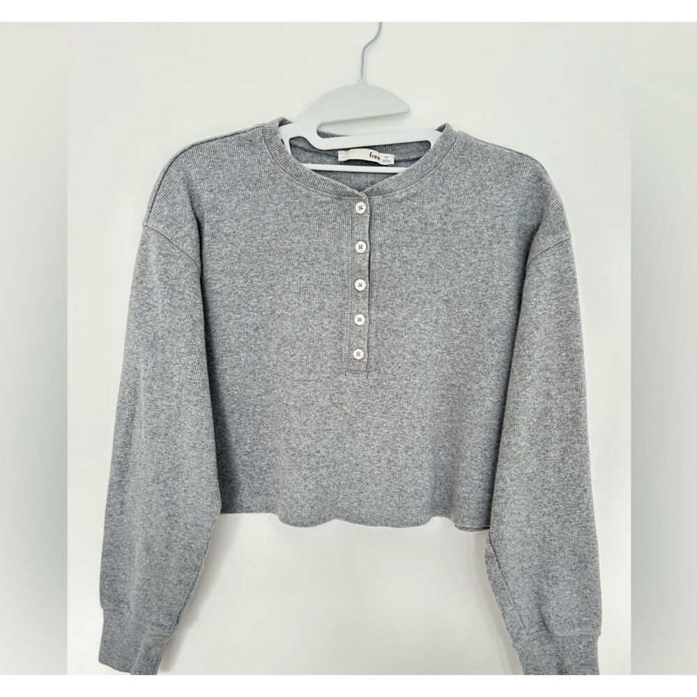 Aritzia Wilfred Free ribbed crop sweater, size XS, fits XS/S